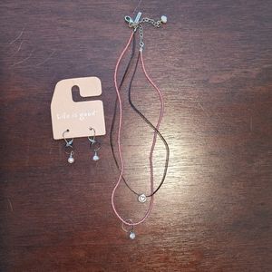 Life is good Necklace and Earring Set